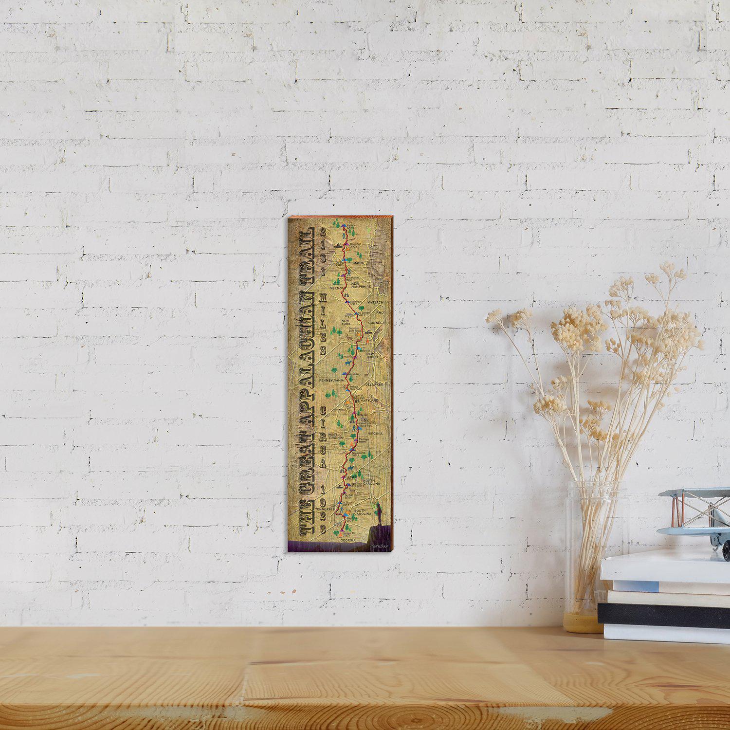 Distressed Appalachian Trail Wooden Sign – Rustic Handmade Vintage Decor By The Lizton Sign Shop