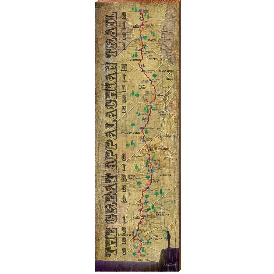 Giant Appalachian Trail Map Illustrated Old School Hiking Shenandoah Great  Smoky Large Map Pull Down Vinyl Map Wall Map AT Wall Art Poster -   Canada