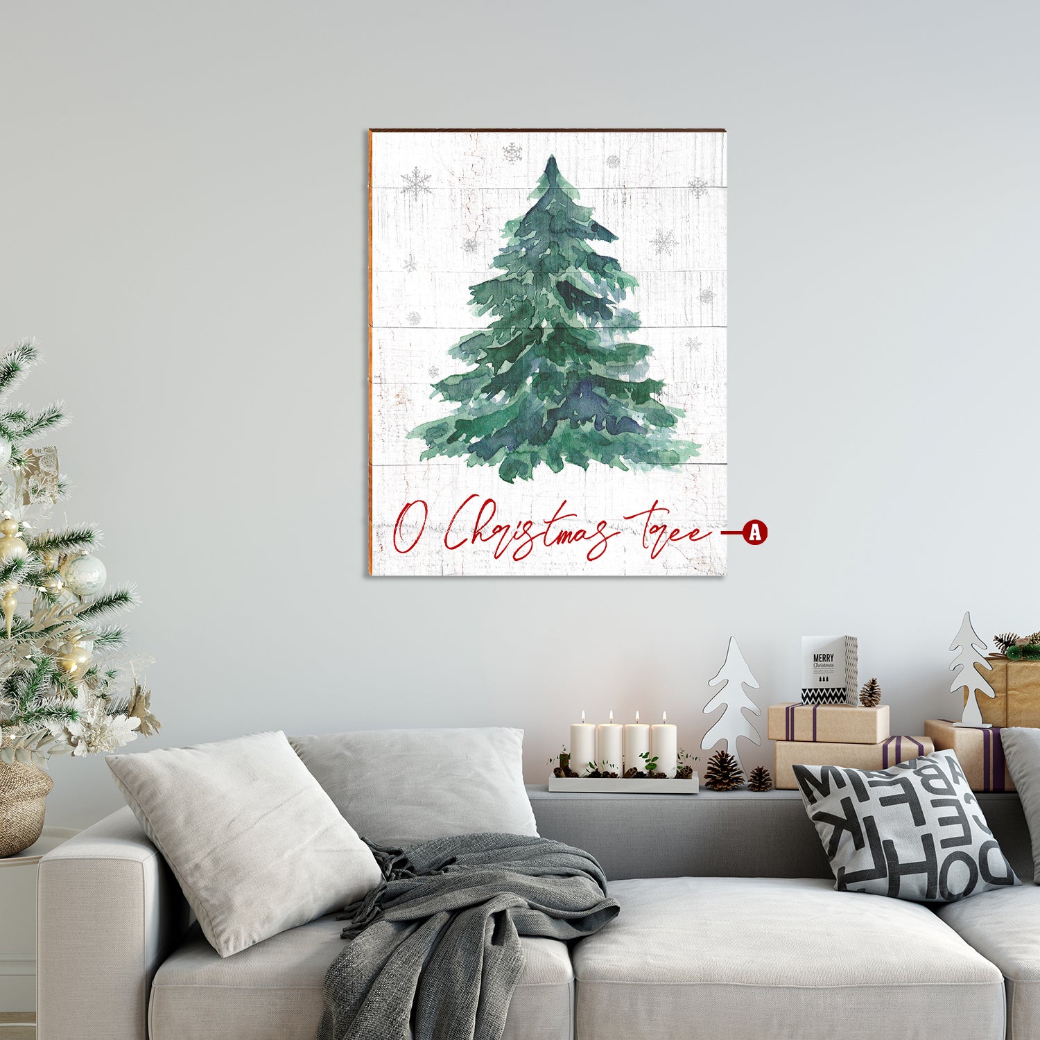 O Christmas Tree| Large Wall Art | Evergreen | Holiday Sign | Modern Farmhouse | Christmas Canvas Print store | Mantle Decor