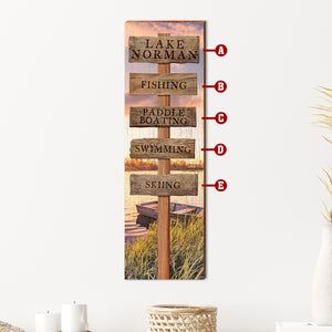 Customizable Lake Directional Signs Collection
