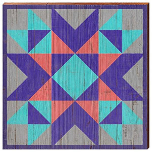 MILL WOOD ART Barn Quilt Home Decor Art Print on Real Wood (18"x18")-Mill Wood Art