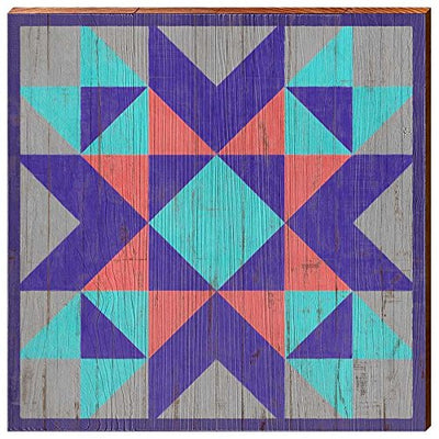 MILL WOOD ART Barn Quilt Home Decor Art Print on Real Wood (18"x18")-Mill Wood Art