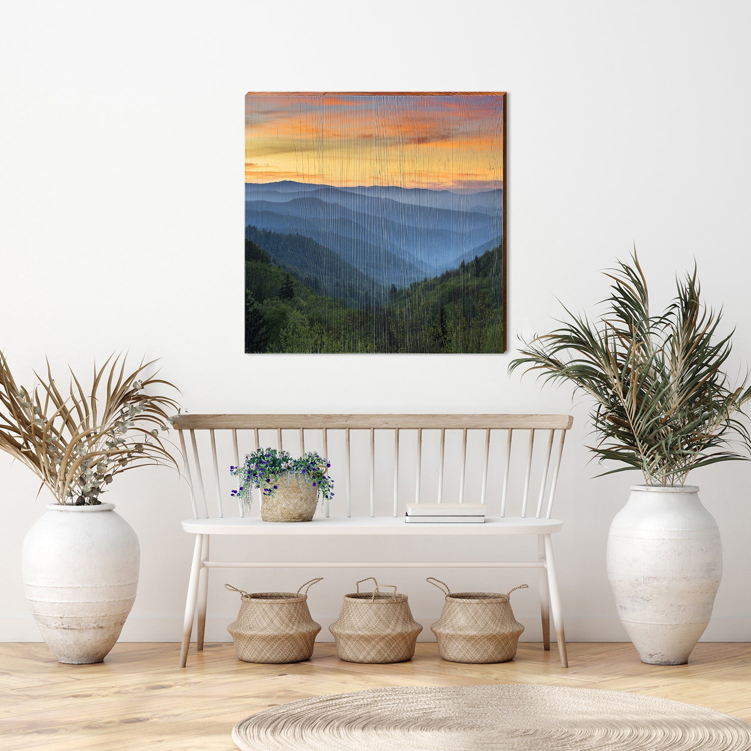 Blue Ridge Mountains | Wall Art Print on Real Wood – Mill Wood Art