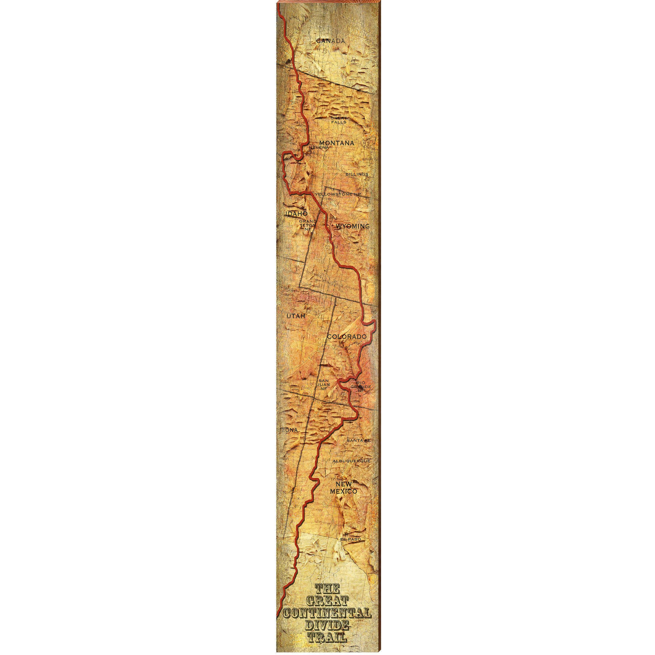 The Continental Divide Map Large – Mill Wood Art