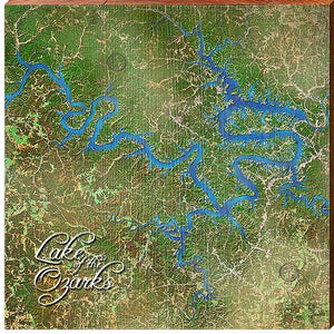 Lake of The Ozarks Map Home Decor Art Print on Real Wood (18"x18") Wall Art-Mill Wood Art