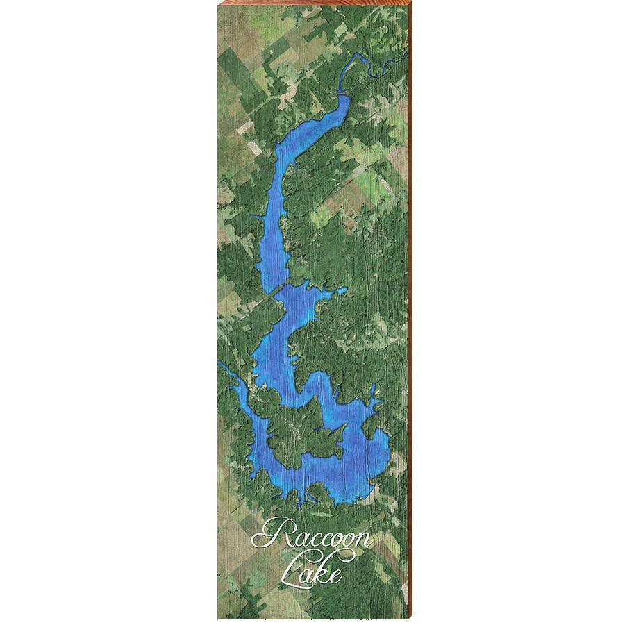 Raccoon Lake, Indiana Satellite Styled Map
