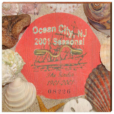Ocean City, New Jersey 2001 Beach Tag Art-Mill Wood Art