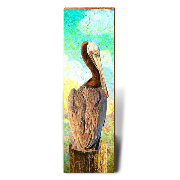 Pelican Dreams | Wall Art Print on Real Wood