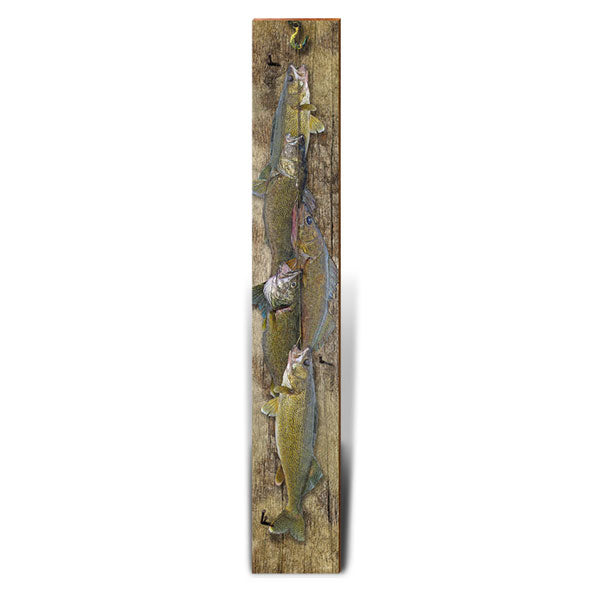 Walleye Stringer | Wall Art Print on Real Wood – Mill Wood Art